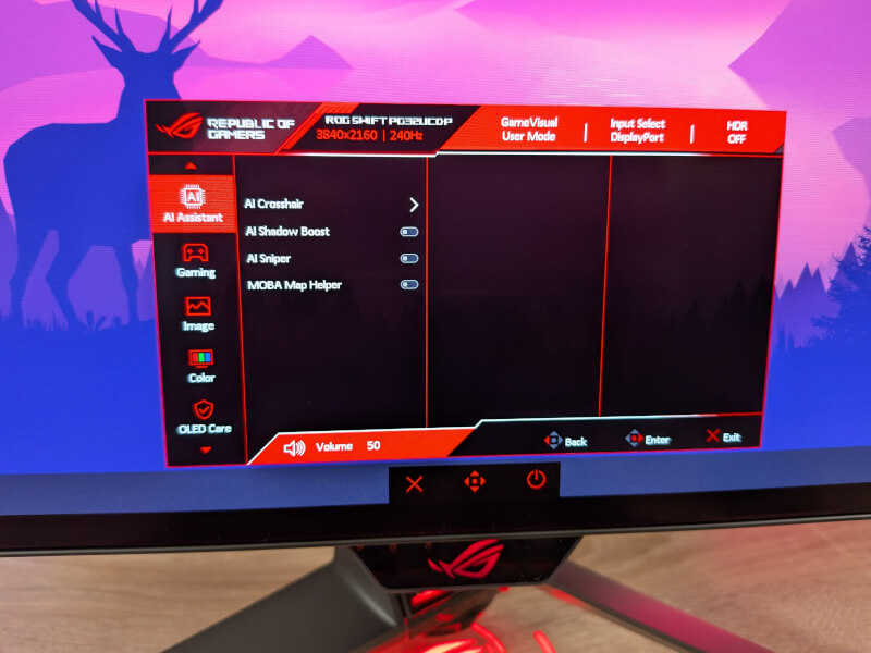 ASUS ROG Swift OLED PG32UCDP auf dem Bildschirm navigation.jpg